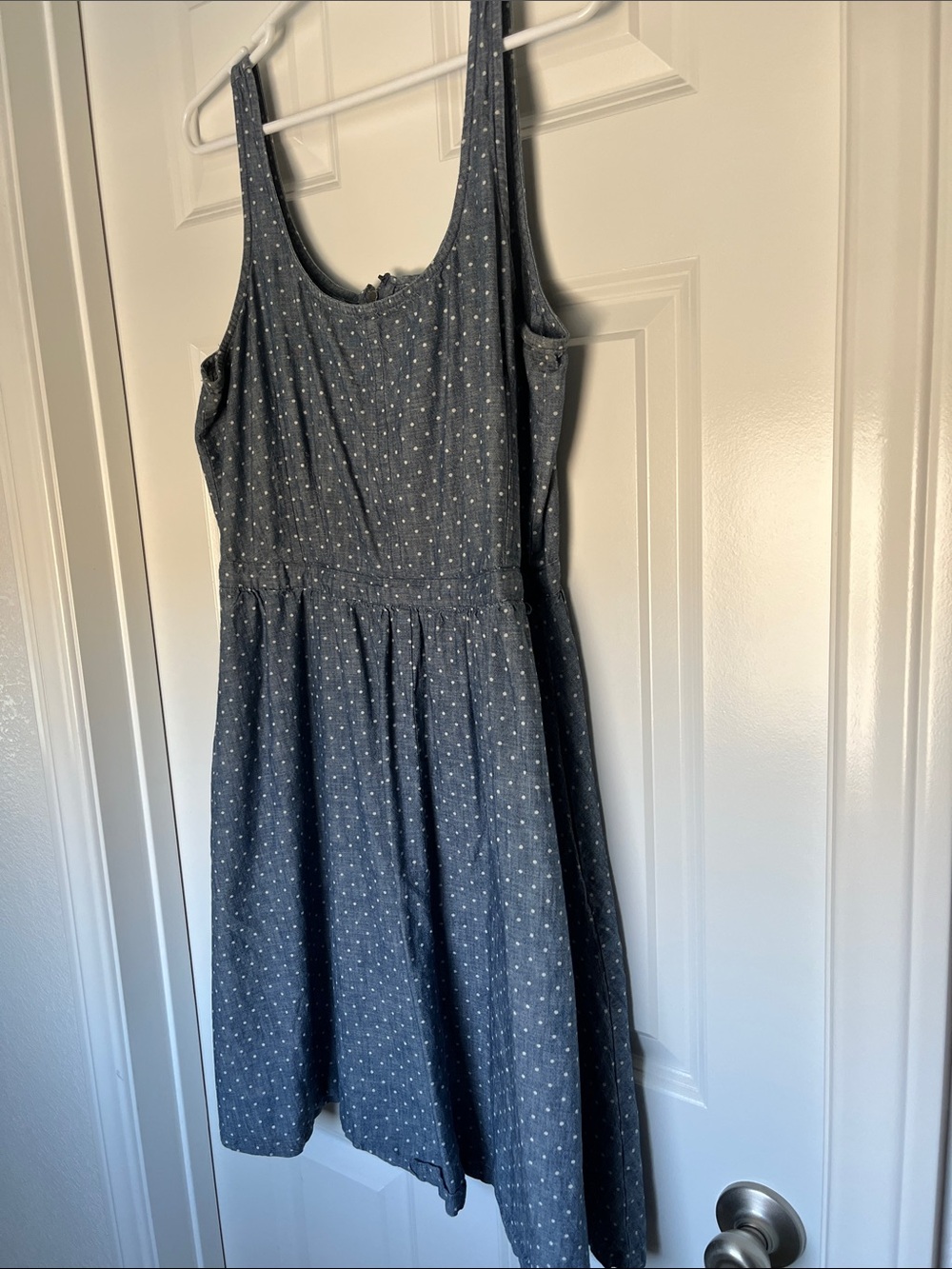 GAP Navy Sleeveless Polka Dot Mini Dress